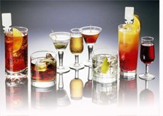 Various alcoholic drinks